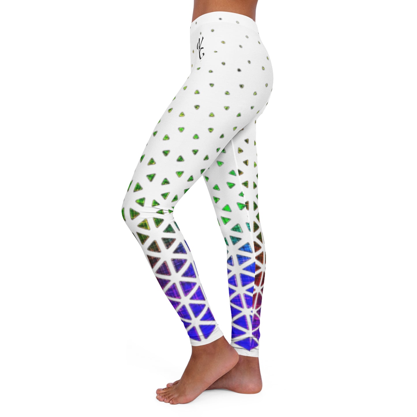 Women's Spandex Leggings (Triangle Color Pattern)