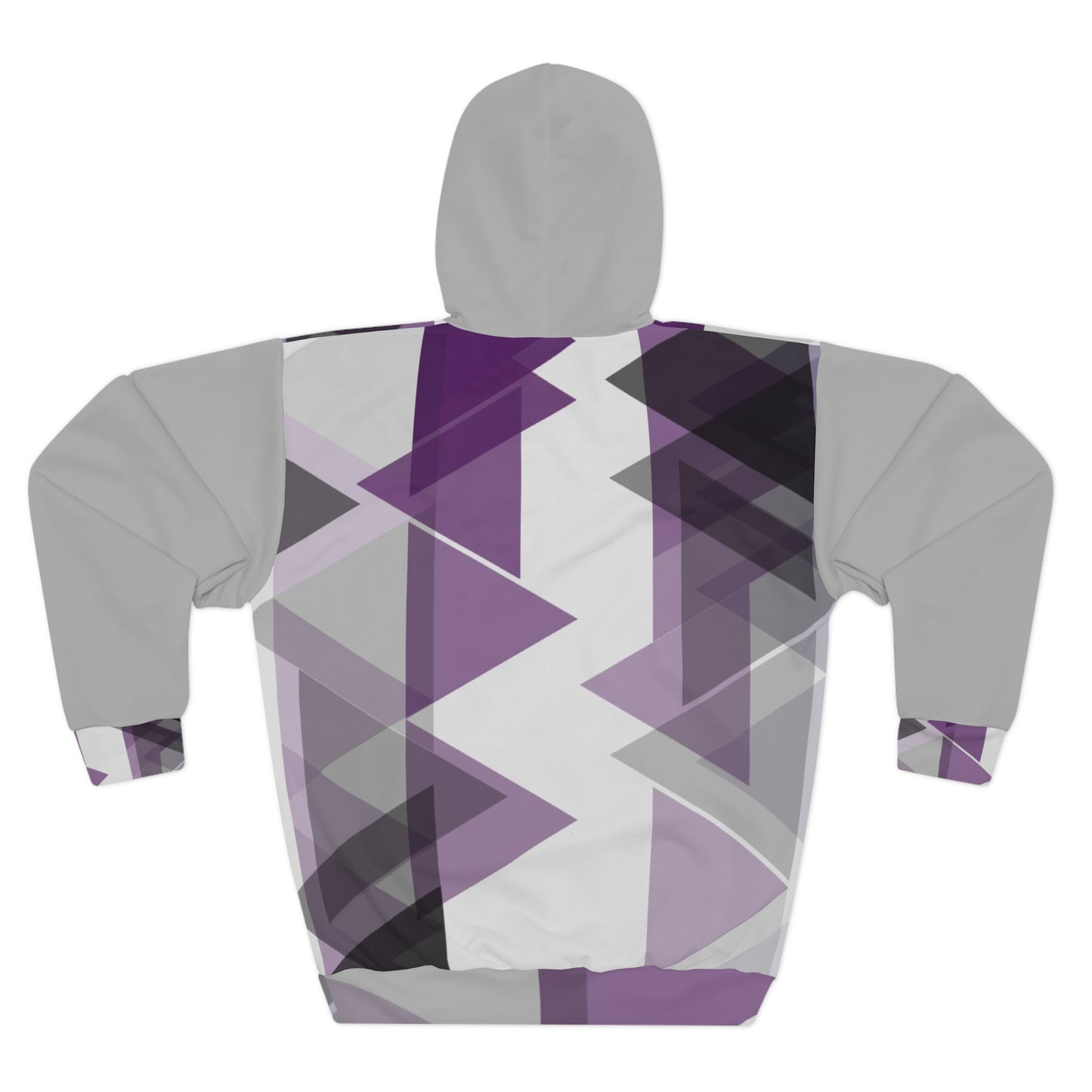 Pullover Hoodie Purple & Gray Pattern(AOP)