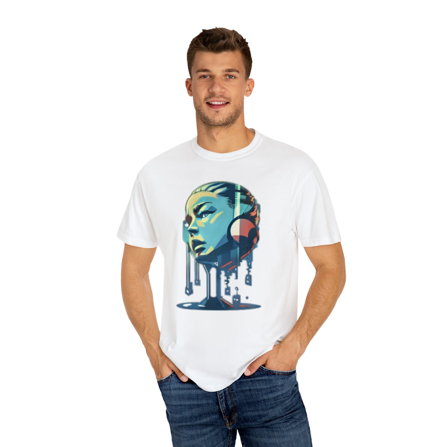 Unisex Garment-Dyed T-shirt ( Music Dripping)