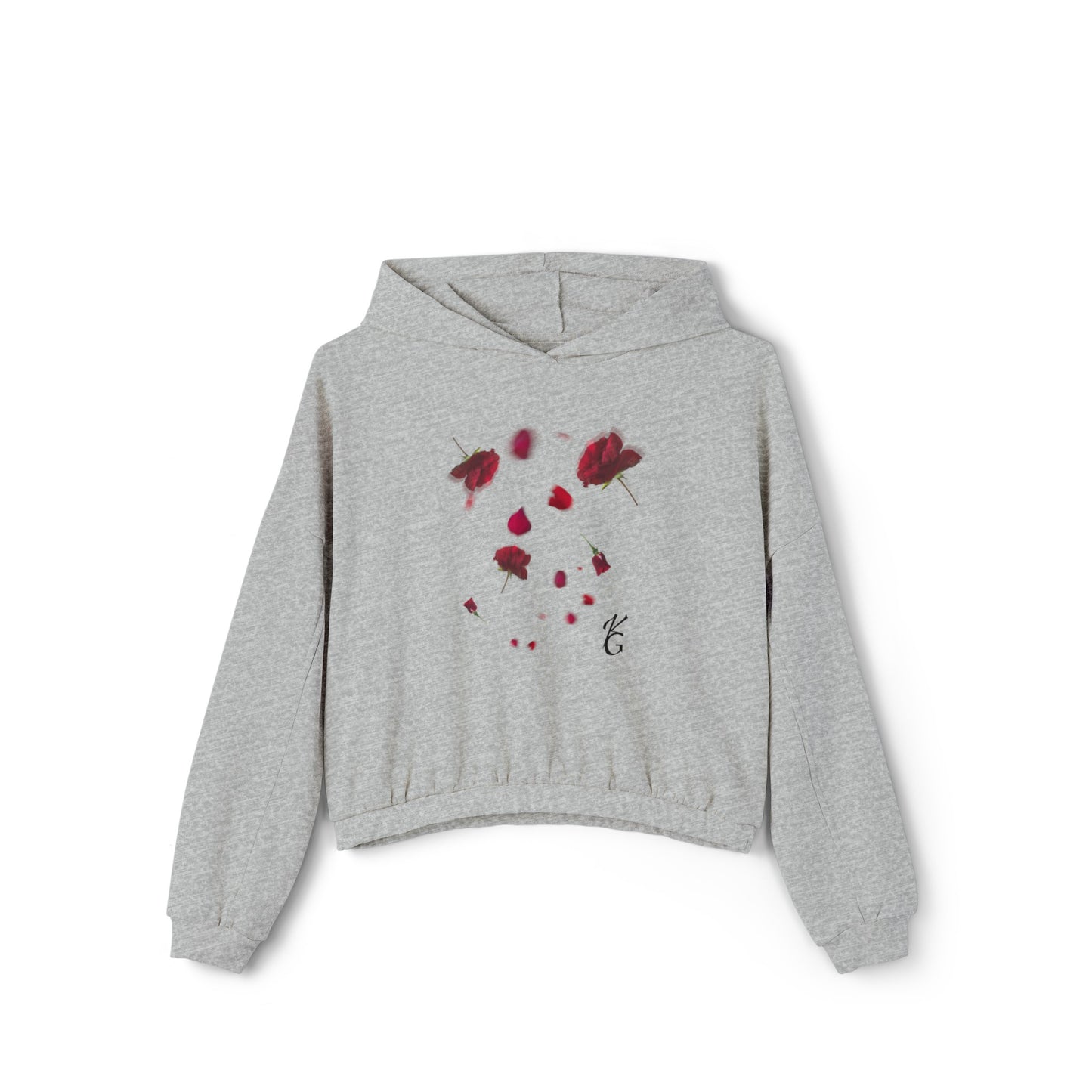 Women's Cinched Bottom Hoodie (Roses)
