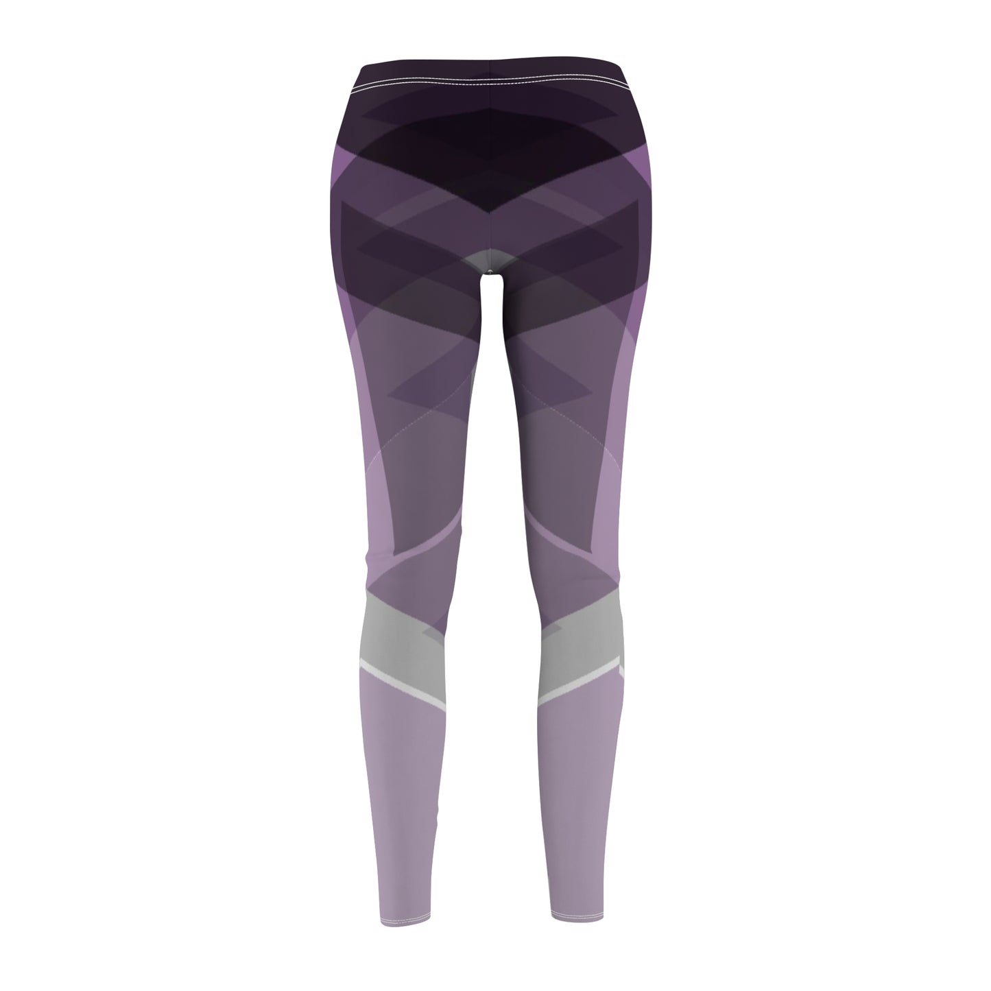 Women's Cut & Sew Casual Leggings Purple & Gray Pattern(AOP)