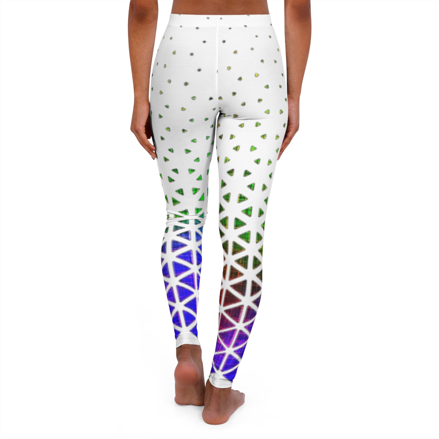 Women's Spandex Leggings (Triangle Color Pattern)