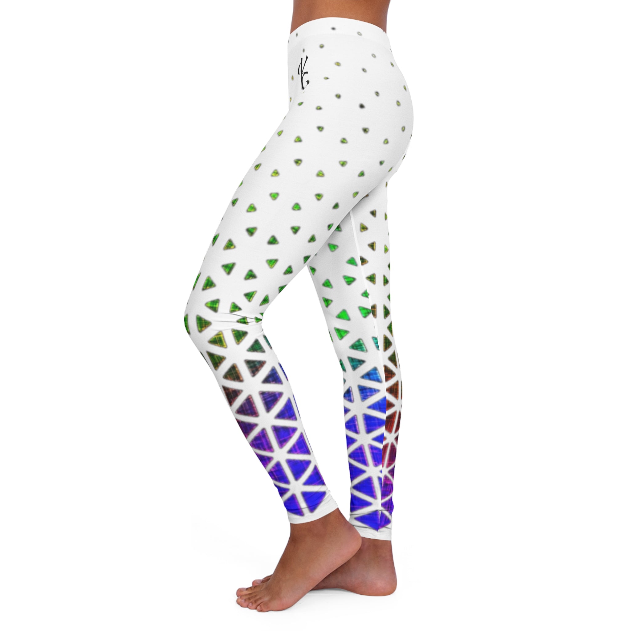 Women's Spandex Leggings (Triangle Color Pattern)