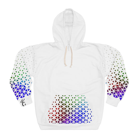 Ladies Pullover Hoodie (Triangle Color Pattern)