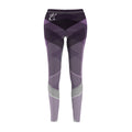Women's Cut & Sew Casual Leggings Purple & Gray Pattern(AOP)